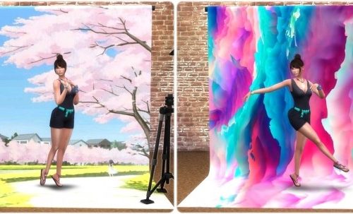 Moschino Stuff Photo Wall Recolors at Annett’s Sims 4 Welt