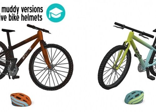 Mountain bike & helmet at Around the Sims 4