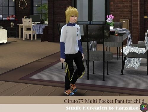 Multi Pocket Pant for child at Studio K-Creation