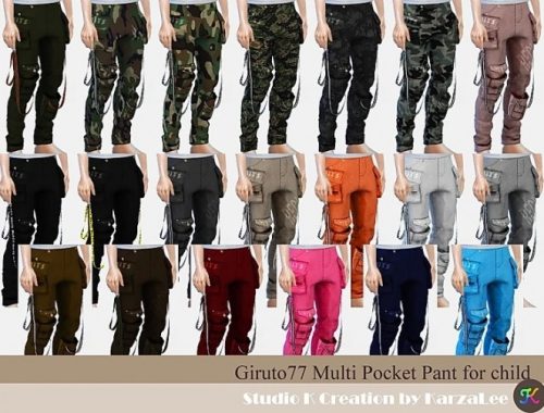 Multi Pocket Pant for child at Studio K-Creation