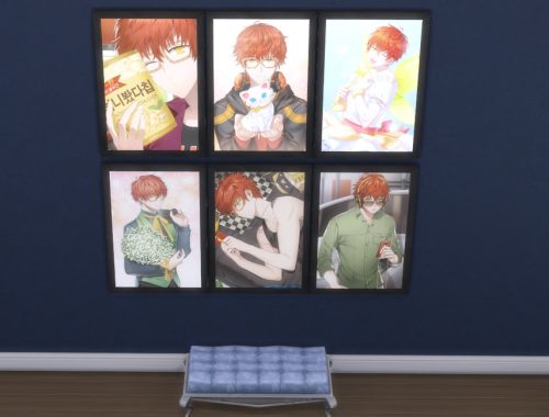 Mystic Messenger paintings set with emotional aura