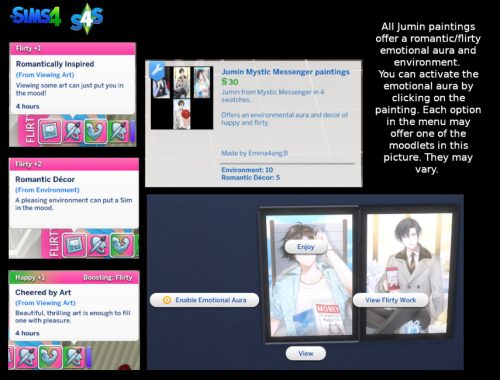 Mystic Messenger paintings set with emotional aura