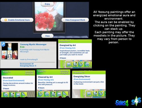 Mystic Messenger paintings set with emotional aura