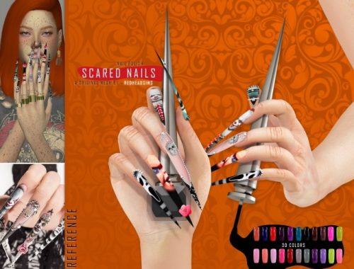 NAILS HALLOWEEN THEME by Thiago Mitchell at REDHEADSIMS