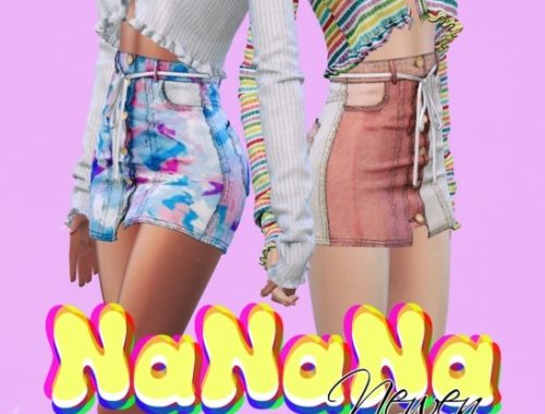 NaNaNa set: Denim Jacket, Skirt, Knit Cardigan, Overalls & Sweatshirts at NEWEN