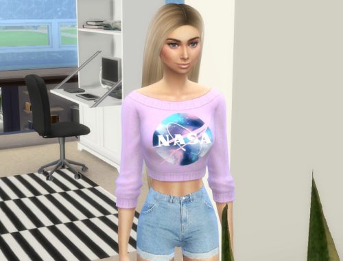 Nasa Crop Top Sweatshirt - Realm of Magic needed