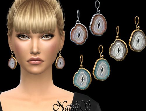 NataliS_Agate slices earrings