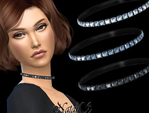 NataliS_Choker with square rhinestone