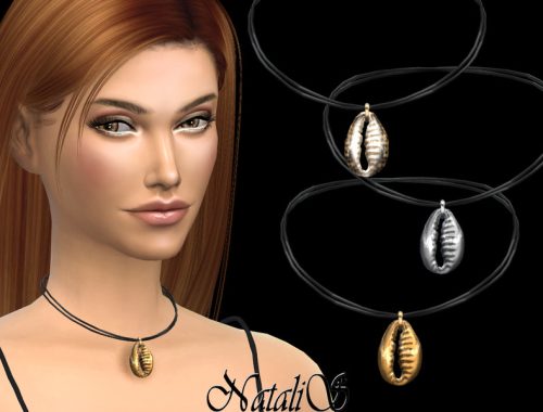 NataliS_Cowrie pendant necklace