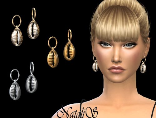 NataliS_Cowrie shell earrings