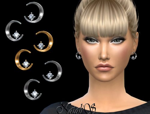 NataliS_Crescent and star earrings