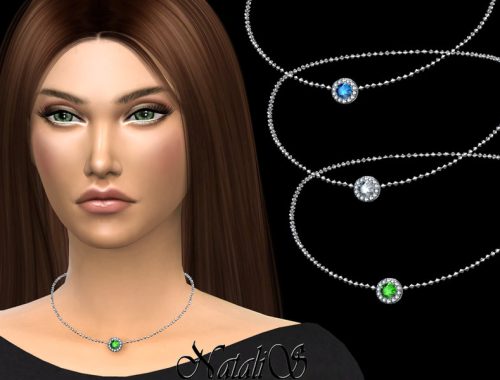 NataliS_Diamond halo necklace
