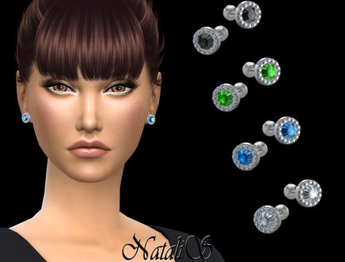 NataliS_Diamond halo stud earrings