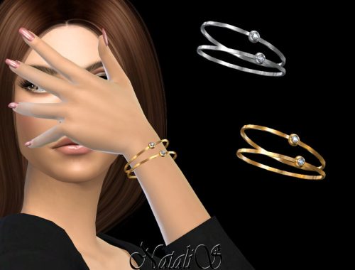 NataliS_Double wire bracelet with diamond