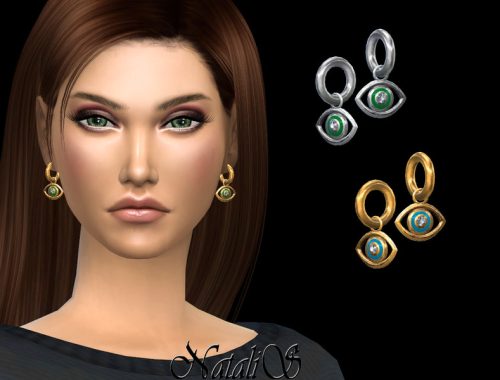 NataliS_Evil eye Huggies earrings