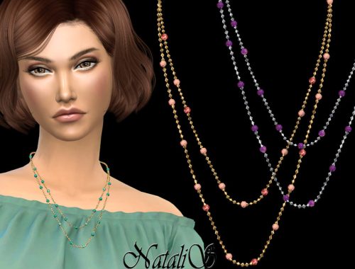 NataliS_Gemstone beads chain necklace