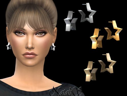 NataliS_Metal star stud earrings