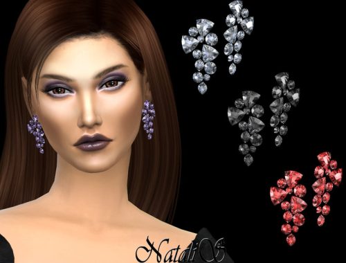 NataliS_Mixed shape crystals drop earrings