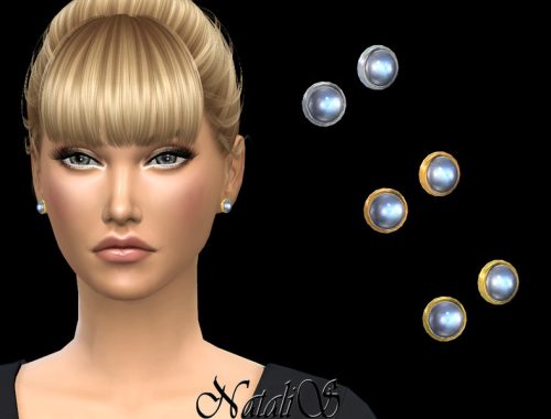 NataliS_Moonstone stud earrings