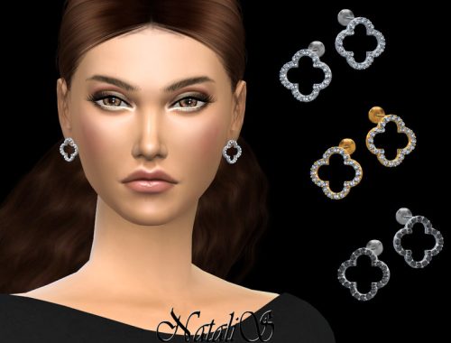 NataliS_Open clover stud earrings