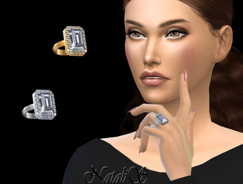 NataliS_Pave emerald cut ring