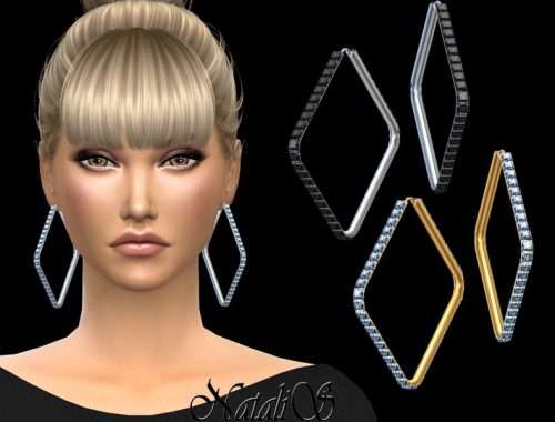 NataliS_Square crystal hoop earrings