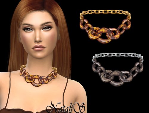 NataliS_Tortoiseshell resin necklace