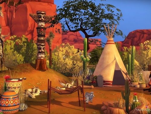 Native American Village at Frau Engel