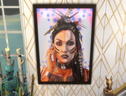 Native Heart paintings at Paradoxx Sims