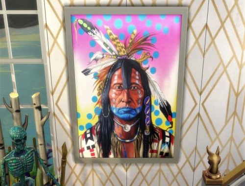 Native Heart paintings at Paradoxx Sims