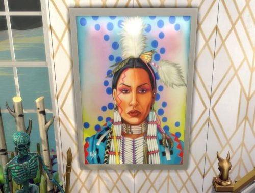 Native Heart paintings at Paradoxx Sims