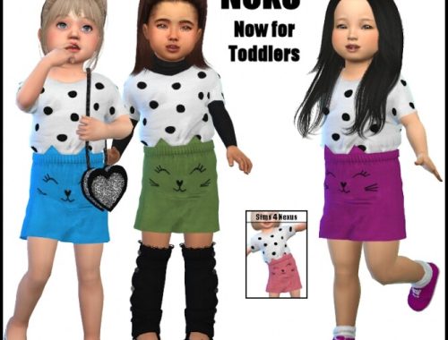 Neko dress for girls by SamanthaGump at Sims 4 Nexus