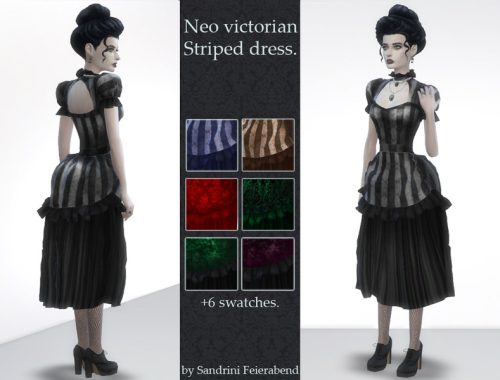Neo-victorian striped dress