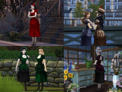 Neo-victorian striped dress