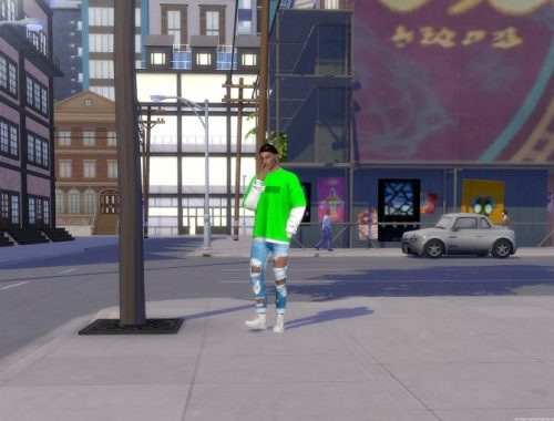 Neon color Layered MTM M top at MINI SIMS