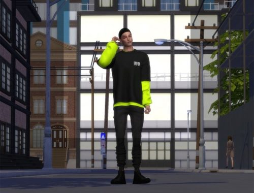 Neon color Layered MTM M top at MINI SIMS