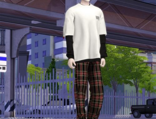Neon color Layered MTM M top at MINI SIMS