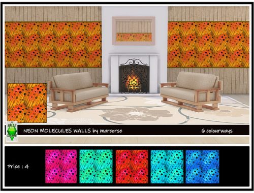 Neon Molecule Walls by marcorse