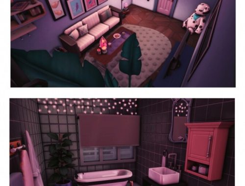 Neon Town Witch student flat at Wiz Creations