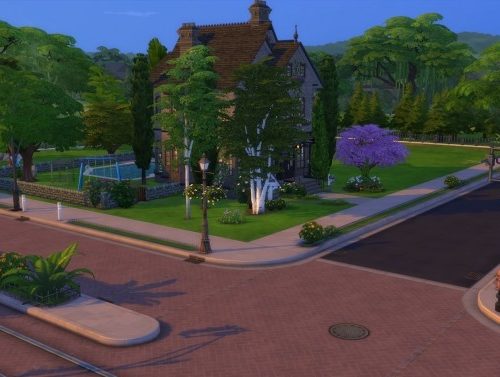 Newcrest Coutryside Family Manor No CC by Caradriel at Mod The Sims