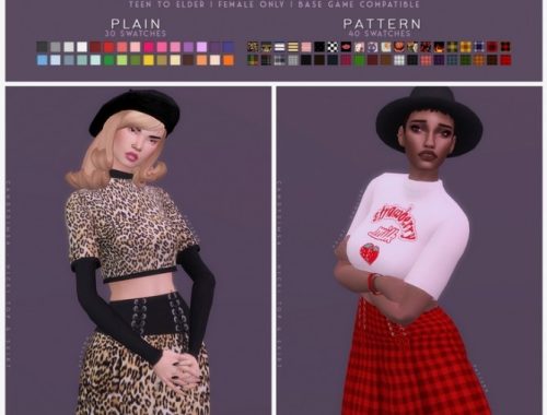 NICKI TOP & SKIRT at Candy Sims 4