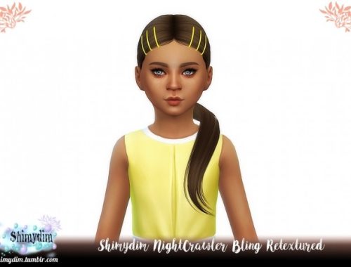 NightCrawler Bling Hair Retexture + Child Naturals and Unnaturals at Shimydim Sims