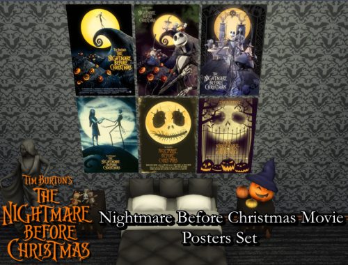Nightmare Before Christmas Posters Set