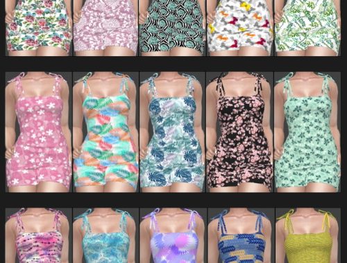 NitroPanic Dresses Recolors at Annett’s Sims 4 Welt