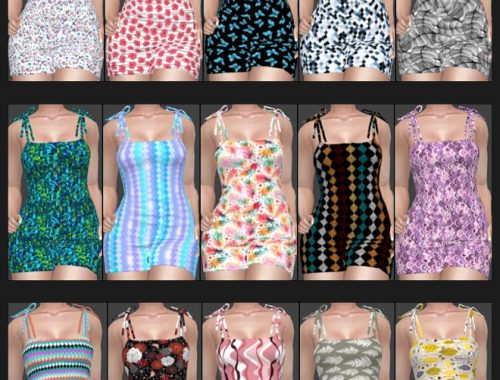 NitroPanic Dresses Recolors at Annett’s Sims 4 Welt