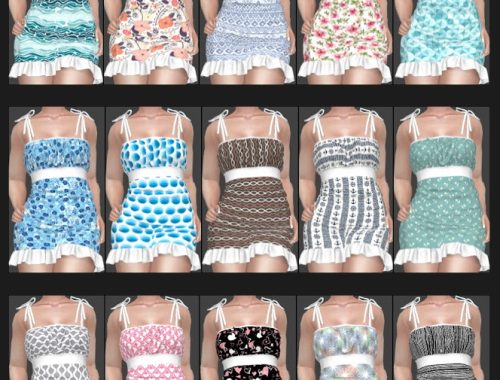 NitroPanic Dresses Recolors at Annett’s Sims 4 Welt