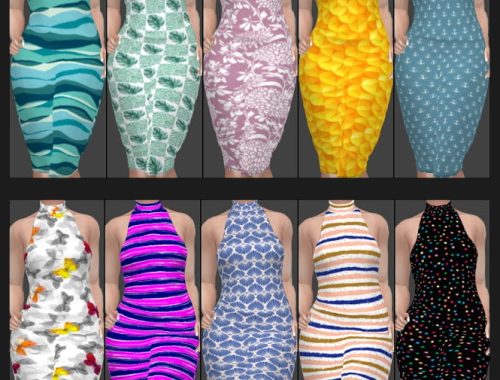 NitroPanic Dresses Recolors at Annett’s Sims 4 Welt