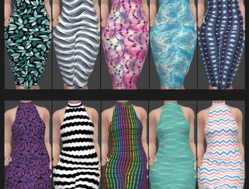 NitroPanic Dresses Recolors at Annett’s Sims 4 Welt
