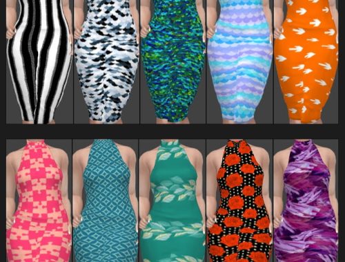 NitroPanic Dresses Recolors at Annett’s Sims 4 Welt