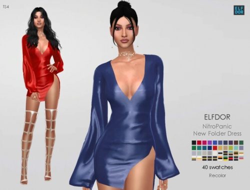 NitroPanic New Folder Dress RC at Elfdor Sims